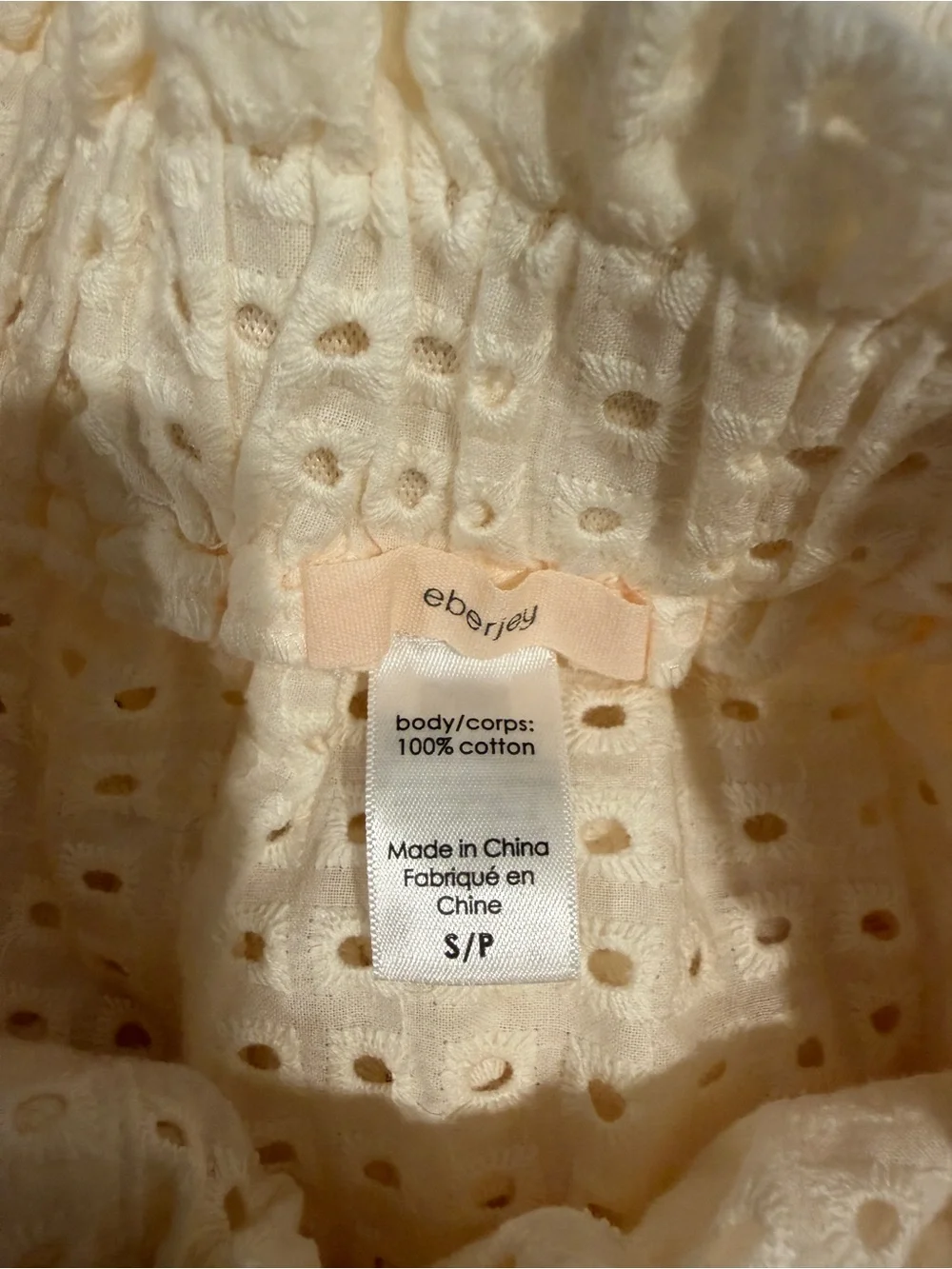 Eberjey Cream Eyelet Skirt